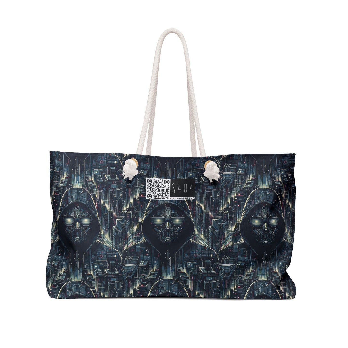 Tech Noir Aesthetics Sleek Tech Streetwear Weekender Bag - 8404 Design-56