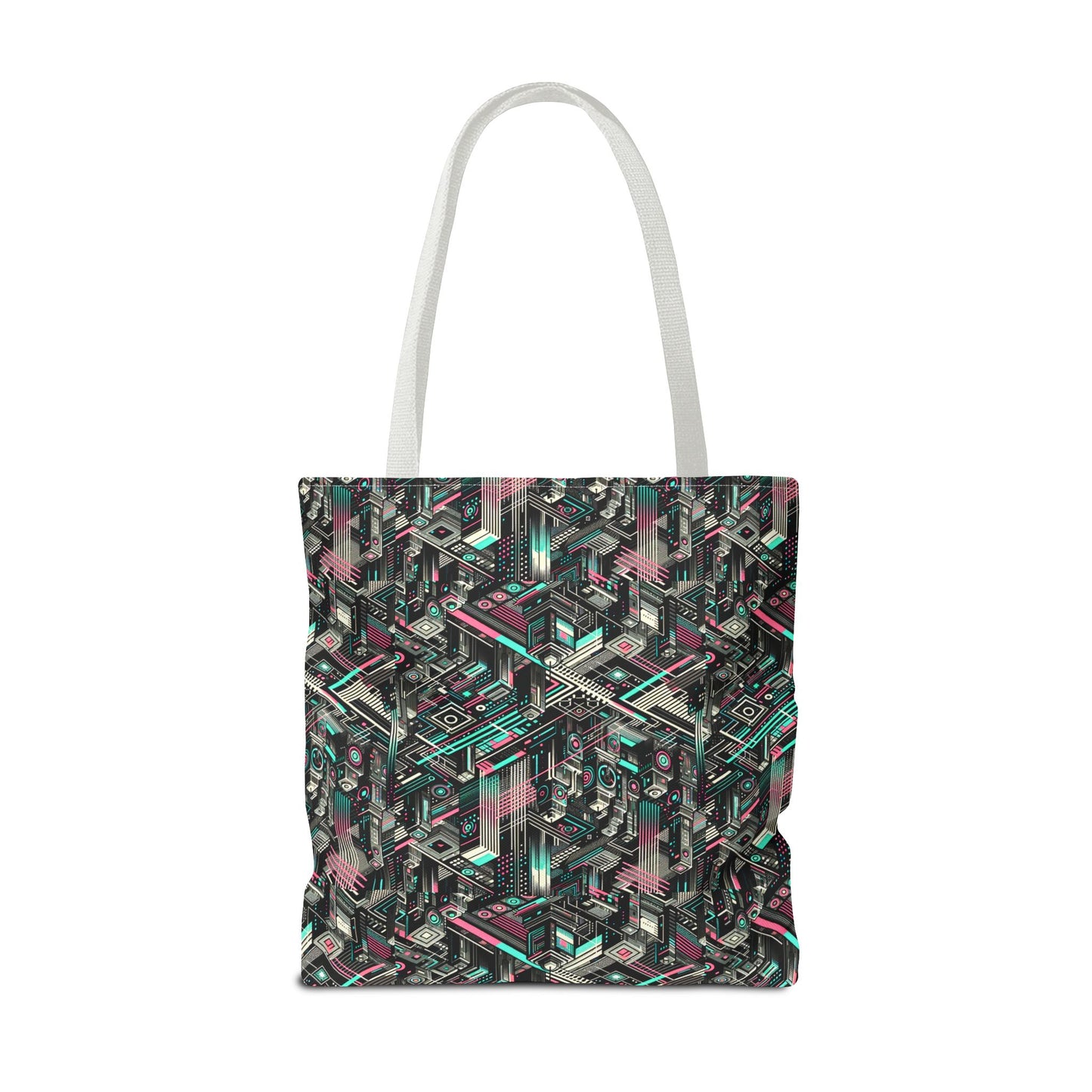Digital Dreamland Tech-Inspired Streetwear Tote Bag - 8404 Design-51