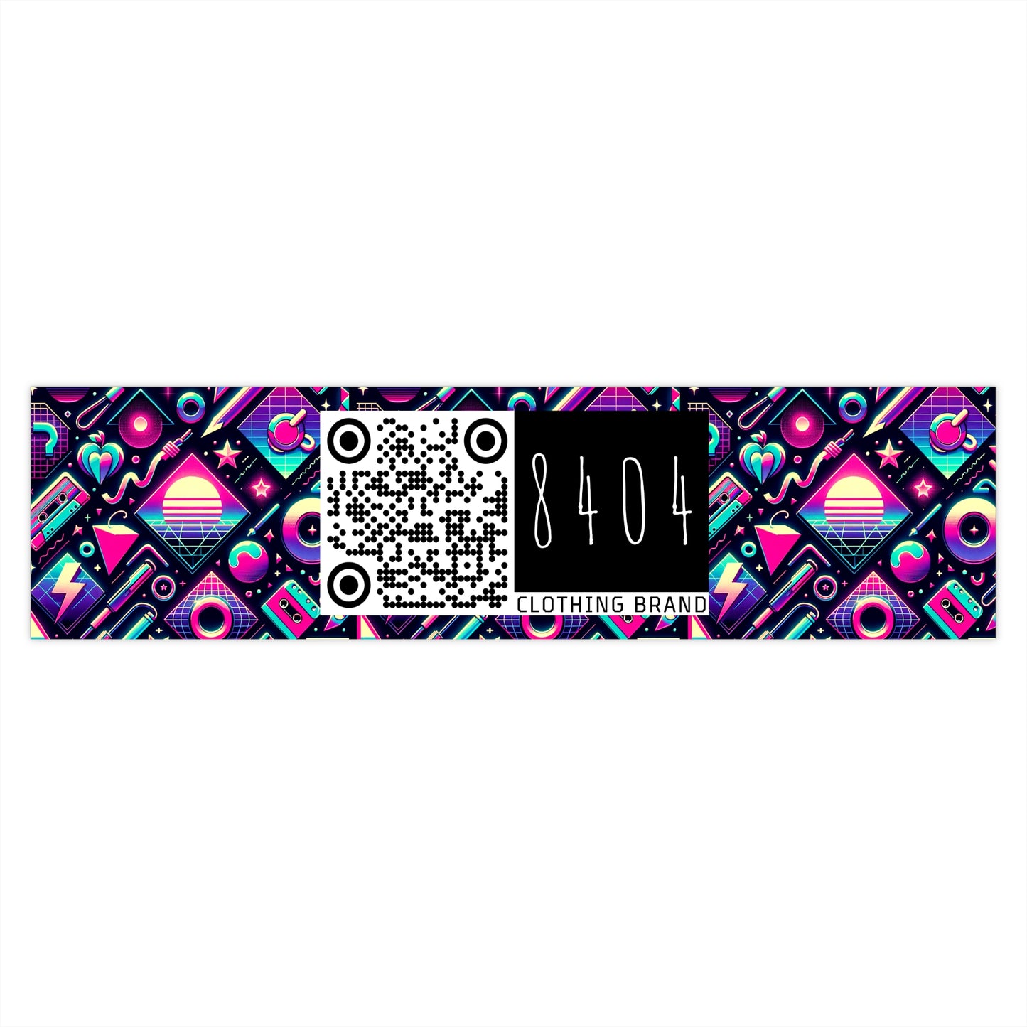 Neon Retro Revival Retro Futurism Bumper Sticker - 8404 Design-61