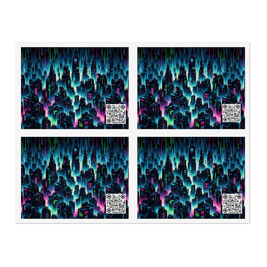 Tech Noir Graphics Cyberpunk Tech Aesthetic Sticker Sheets - 8404 Design-53