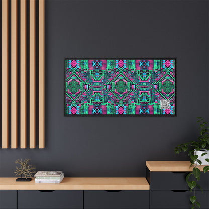 Digital Glitch Vibes Tech-Inspired Streetwear Matte Canvas, Framed (multi-Color) - 8404 Design-71 B