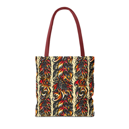 Flame Graphics Maximalist Streetwear Tote Bag - 8404 Design-65