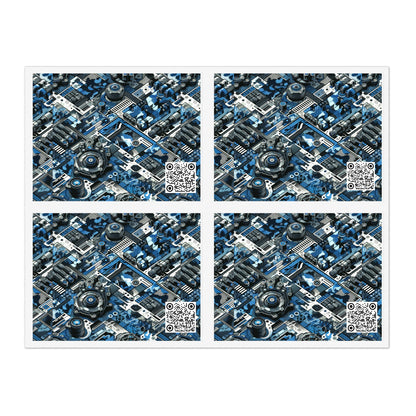 Tech Urban Camo Tech-Forward Streetwear With a Futuristic Military Edge Sticker Sheets - 8404 Design-60