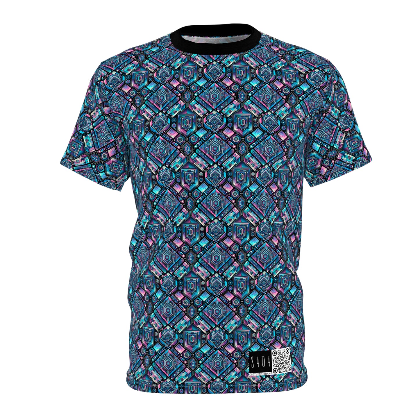 Digital Dreamland Futuristic Tech Aesthetic Unisex Cut & Sew Tee - 8404 Design-46