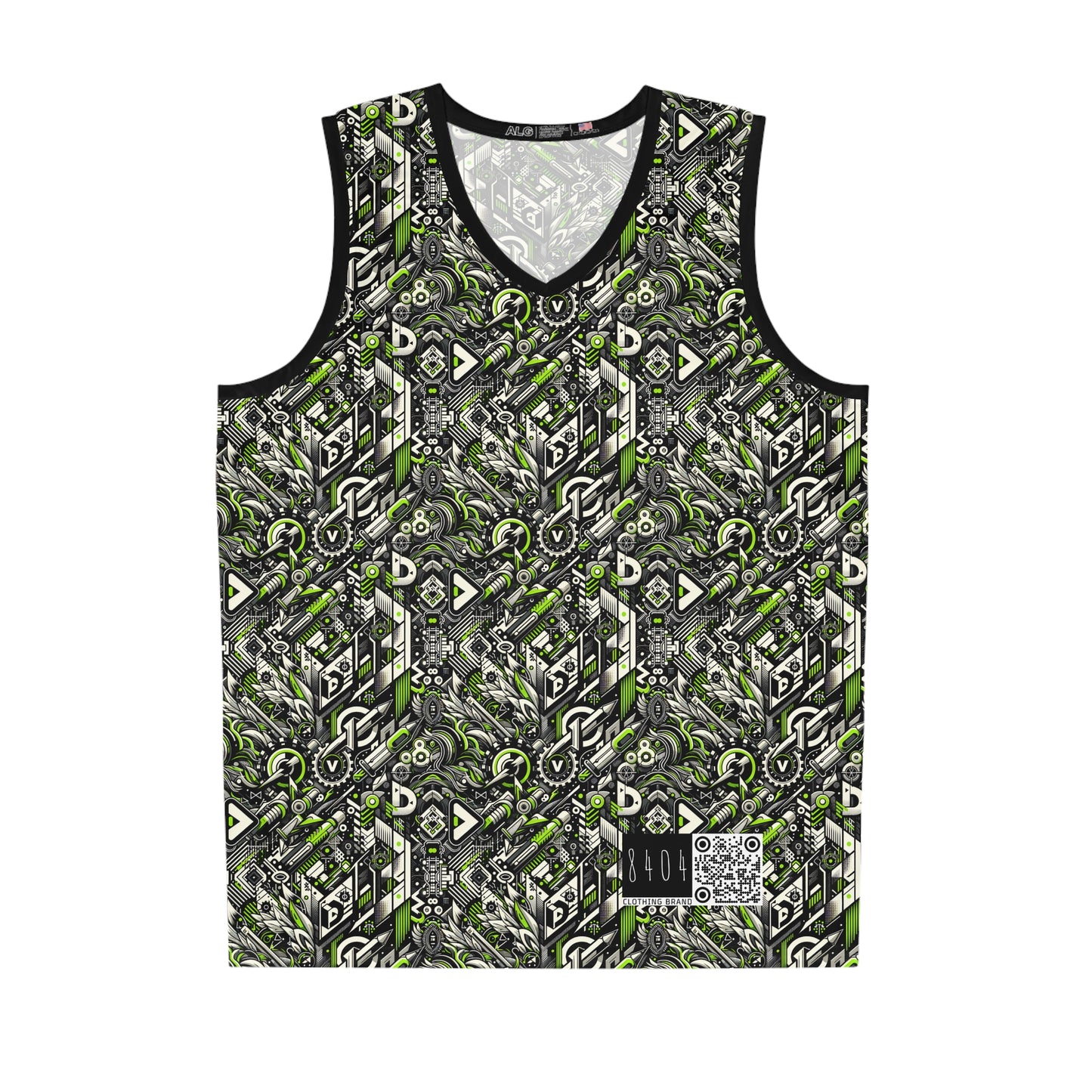 Graffiti Tech Fusion Bold Streetwear Fusion Basketball Jersey - 8404 Design-59