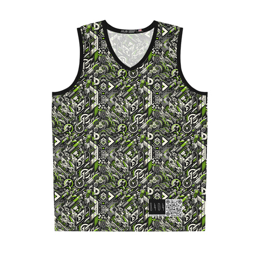 Graffiti Tech Fusion Bold Streetwear Fusion Basketball Jersey - 8404 Design-59