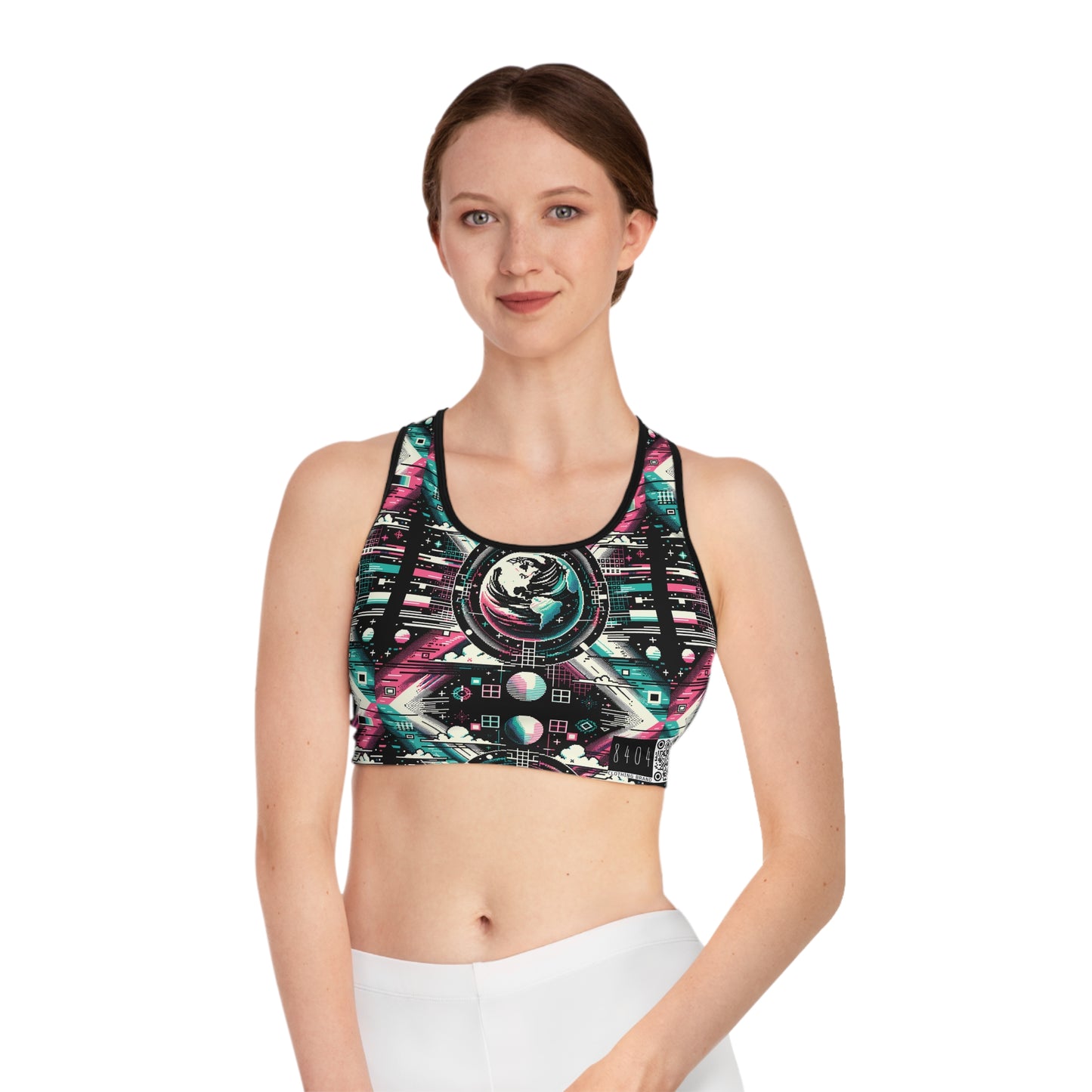 Digital Artistry Digital-native Streetwear Sports Bra - 8404 Design-62