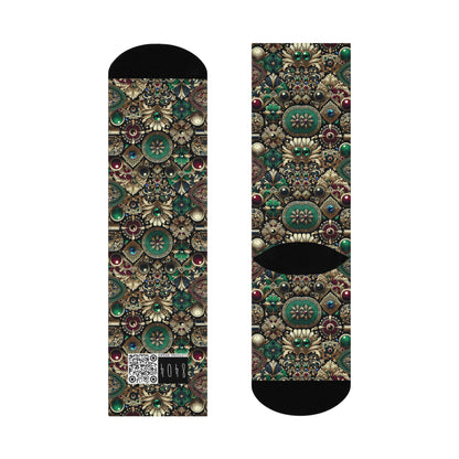 Neo-Dandyism Modern Dandy Streetwear Cushioned Crew Socks - 8404 Design-54