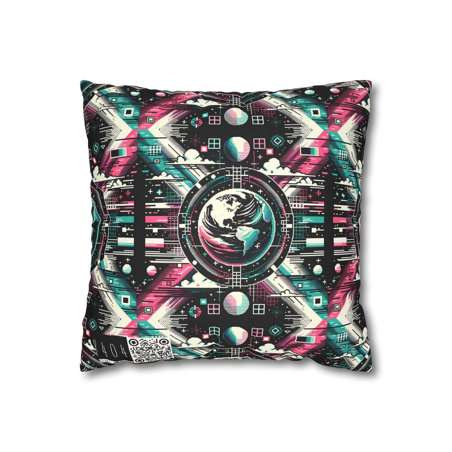 Digital Artistry Digital-native Streetwear Faux Suede Square Pillowcase - 8404 Design-62