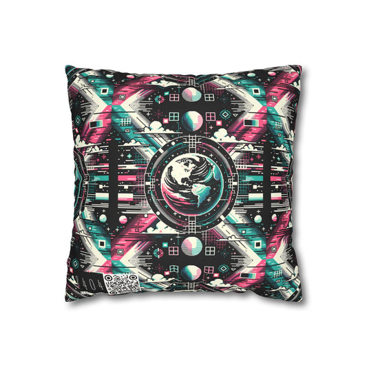 Digital Artistry Digital-native Streetwear Faux Suede Square Pillowcase - 8404 Design-62