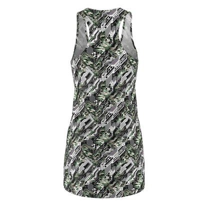 Tech Camo Fusion Tech-Forward Streetwear With a Futuristic Edge Women's Cut & Sew Racerback Dress - 8404 Design-46