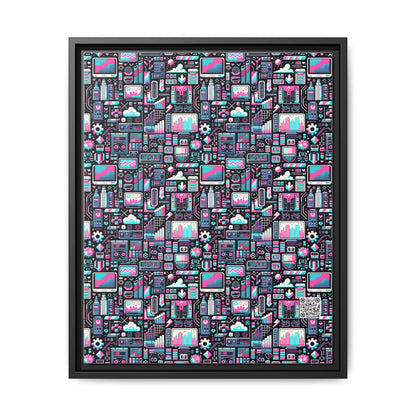 Digital Rebellion Youthful Streetwear with a Rebellious Digital Twist Matte Canvas, Framed (multi-color) - 8404 Design-71 A