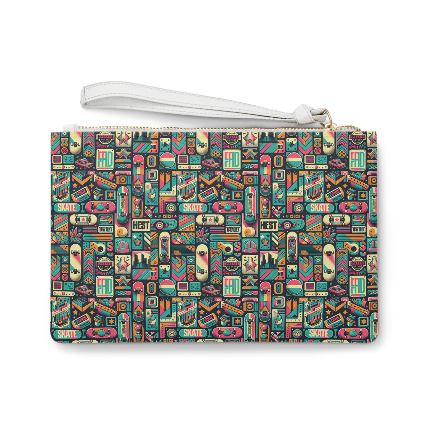 Skate Culture Revival Urban Retro Cool Clutch Bag - 8404 Design-61