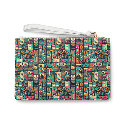 Skate Culture Revival Urban Retro Cool Clutch Bag - 8404 Design-61