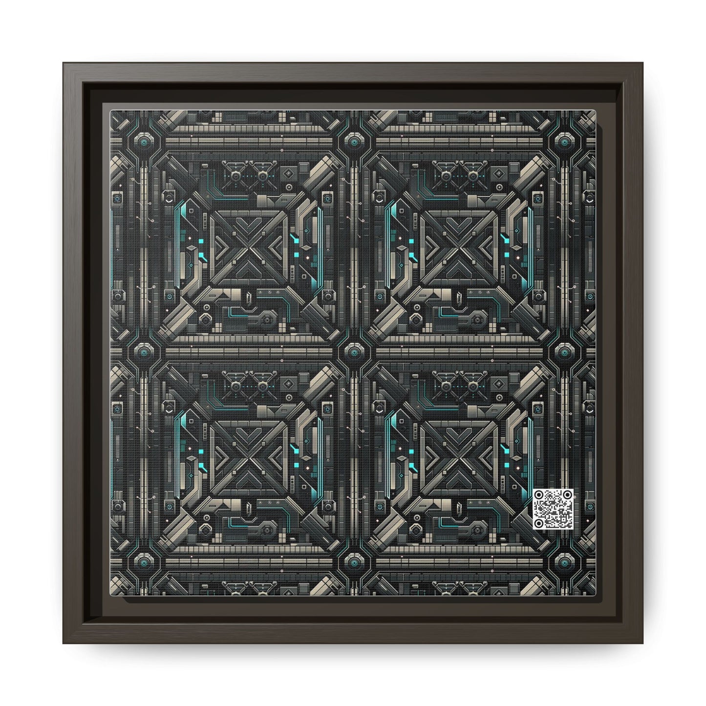 Tech Noir Futuristic Tech Aesthetic with a Dark Twist Matte Canvas, Framed (multi-color) - 8404 Design-59 B