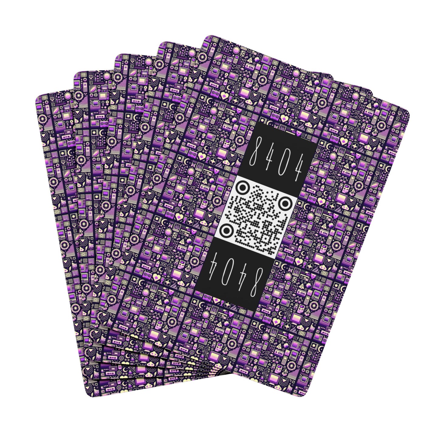 Digital Nostalgia Remix Modern Vintage Fusion Poker Playing Cards - 8404 Design-54 S