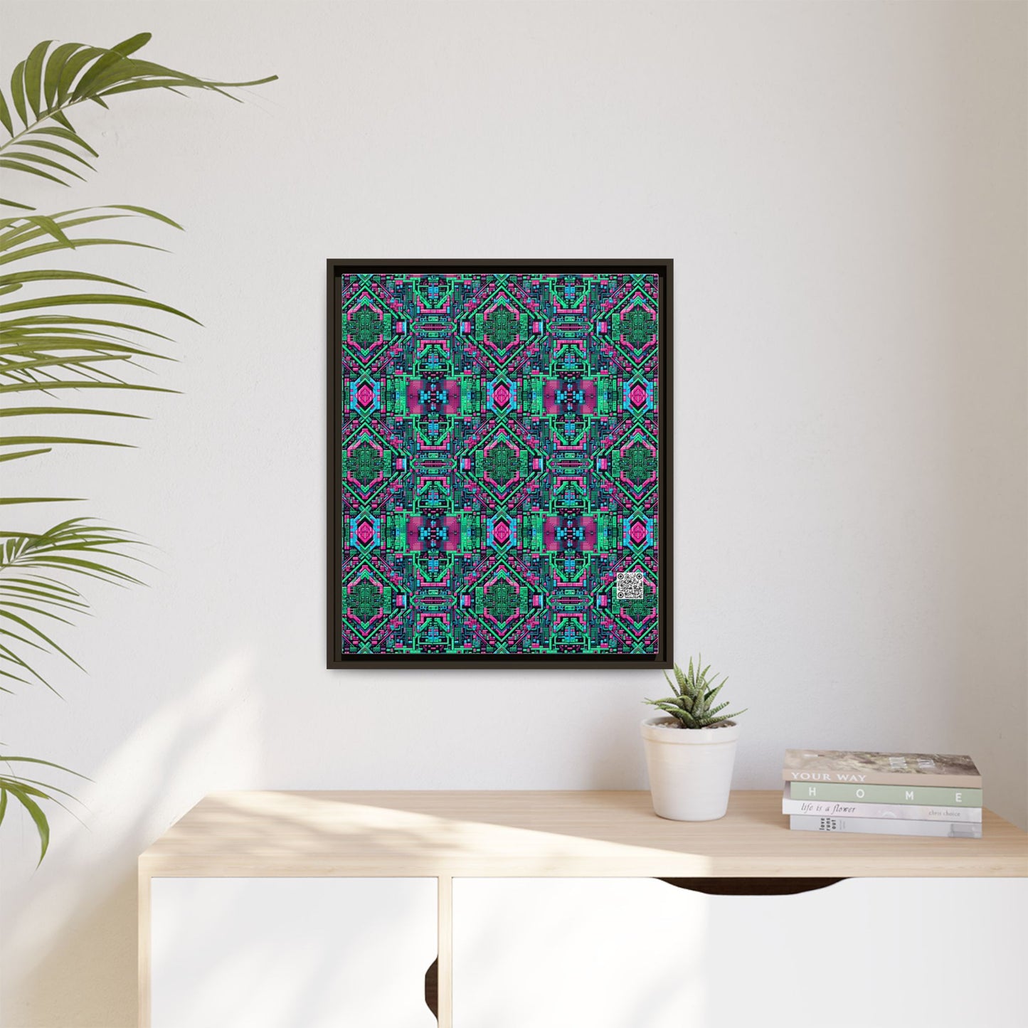 Digital Glitch Vibes Tech-Inspired Streetwear Matte Canvas, Framed (multi-Color) - 8404 Design-71 B