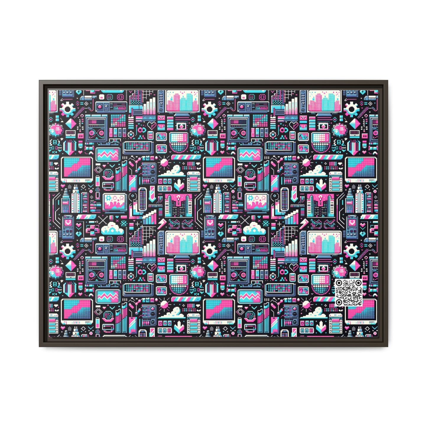 Digital Rebellion Youthful Streetwear with a Rebellious Digital Twist Matte Canvas, Framed (multi-color) - 8404 Design-71 A