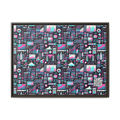 Digital Rebellion Youthful Streetwear with a Rebellious Digital Twist Matte Canvas, Framed (multi-color) - 8404 Design-71 A