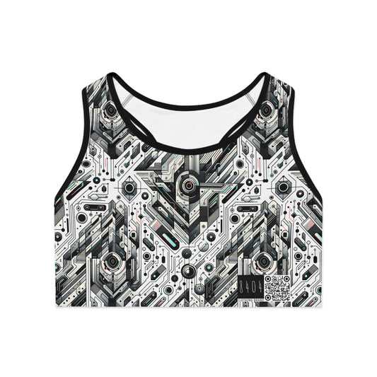 Tech-Infused Streetwear Tech-Forward Minimalism Sports Bra - 8404 Design-51
