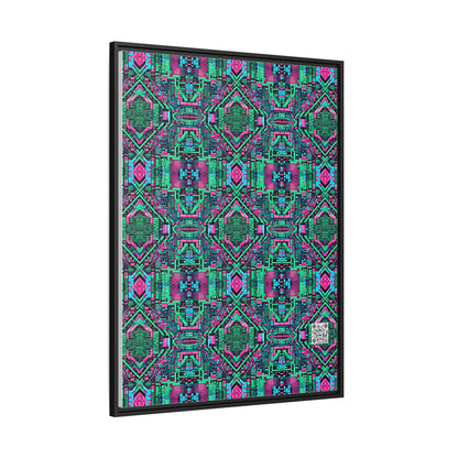 Digital Glitch Vibes Tech-Inspired Streetwear Matte Canvas, Framed (multi-Color) - 8404 Design-71 A