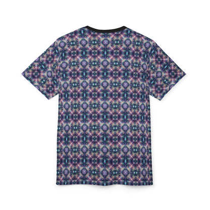 Iridescent Tech Fusion Tech-Forward Streetwear Unisex Cut & Sew Tee - 8404 Design-61