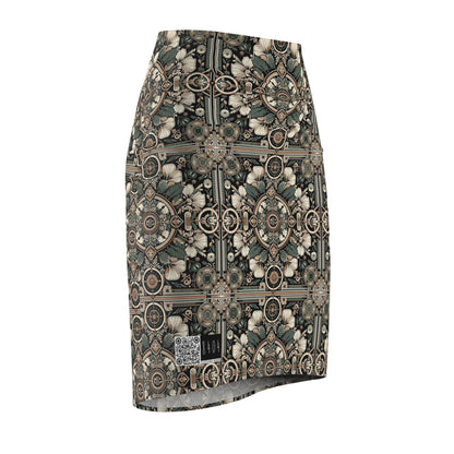 Cyber Garden Party Tech Garden Extravaganza Women's Pencil Skirt - 8404 Design-66
