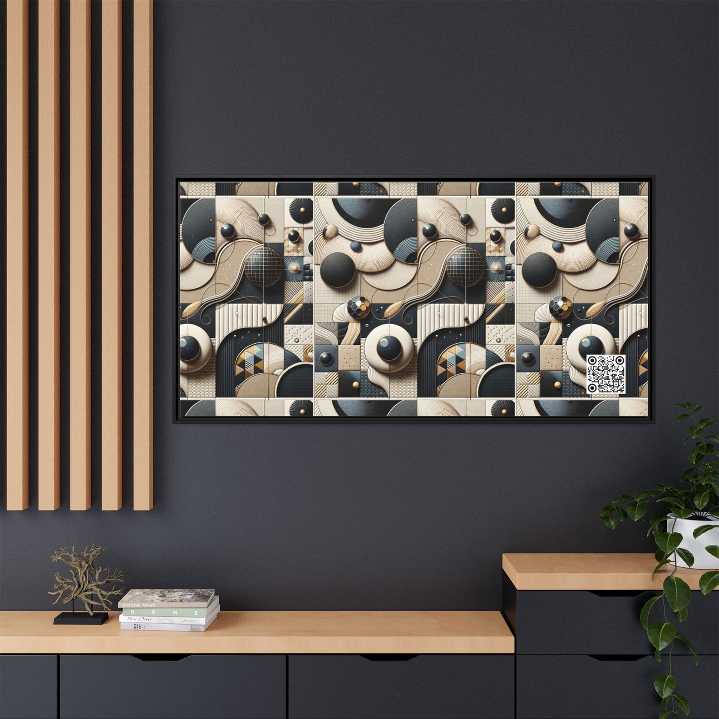 Tech-forward Luxe Streetwear Tech Luxe Fusion Matte Canvas, Framed (multi-color) - 8404 Design-71 B