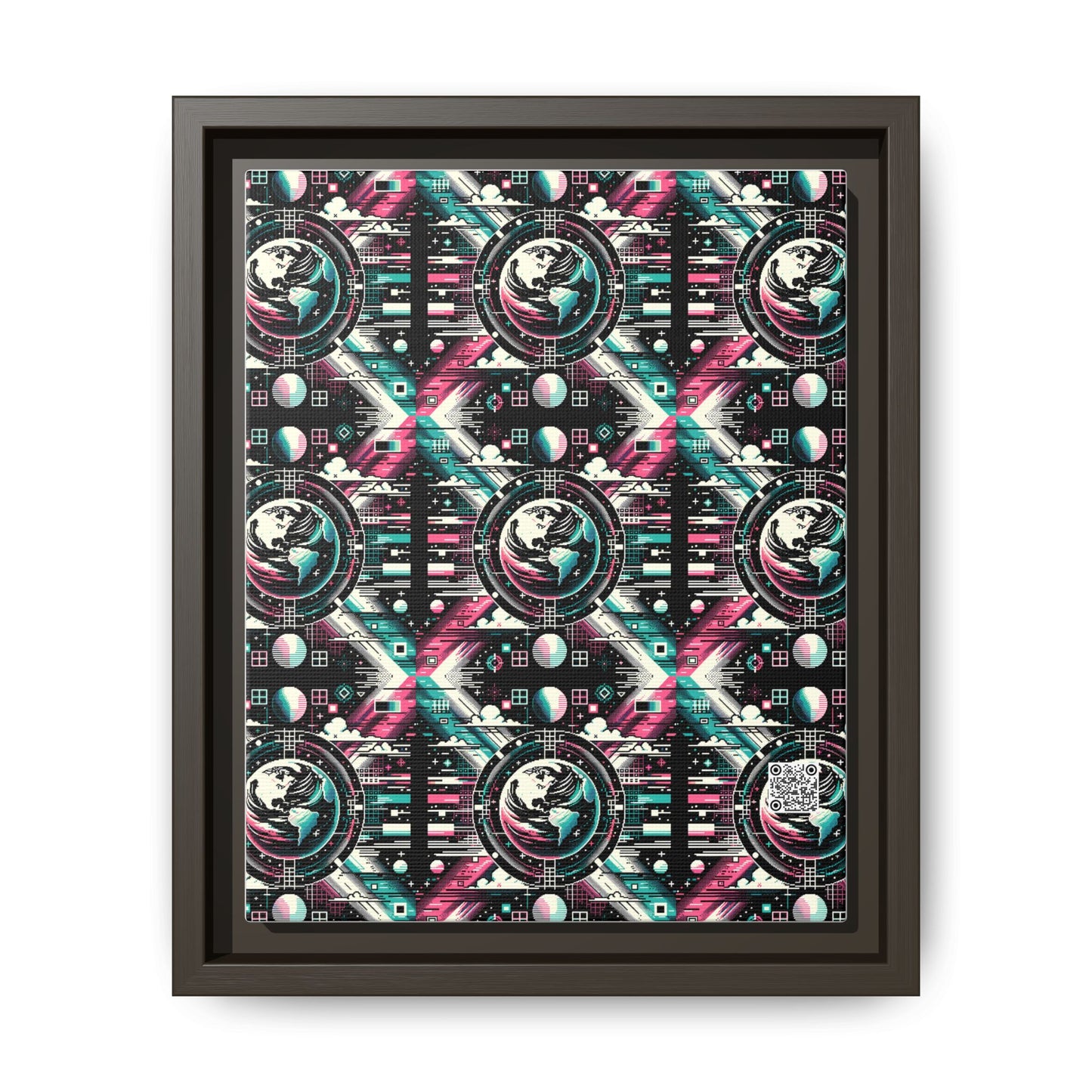 Digital Artistry Digital-native Streetwear Matte Canvas, Framed (multi-color) - 8404 Design-62 B