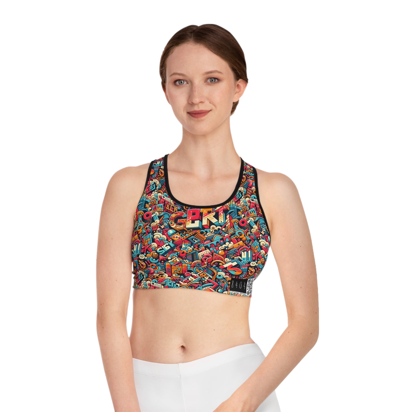 Neo-Traditional Street Art Modern Street Art Fusion Sports Bra - 8404 Design-58