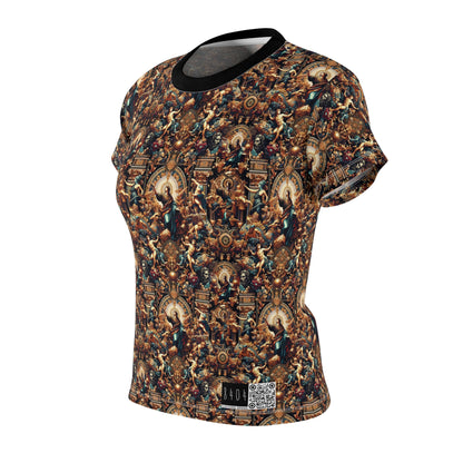 Digital Renaissance Luxurious Streetwear Inspired By Classical Art With a Modern Twist Women's Cut & Sew Tee - 8404 Design-64