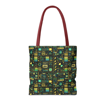Digital Dystopia Tech Noir Tote Bag - 8404 Design-57