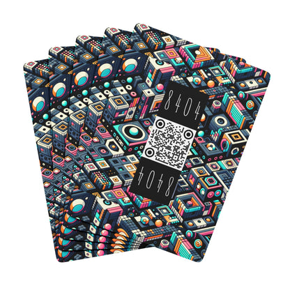 Digital Art Movement Contemporary Digital Poker Playing Cards - 8404 Design-56 B