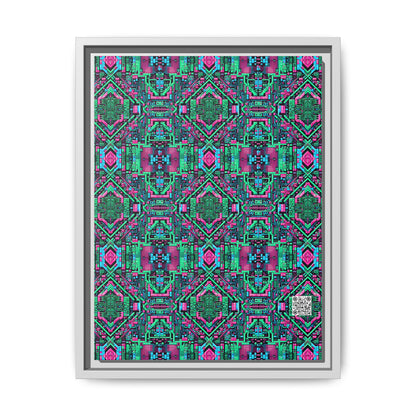 Digital Glitch Vibes Tech-Inspired Streetwear Matte Canvas, Framed (multi-Color) - 8404 Design-71 A