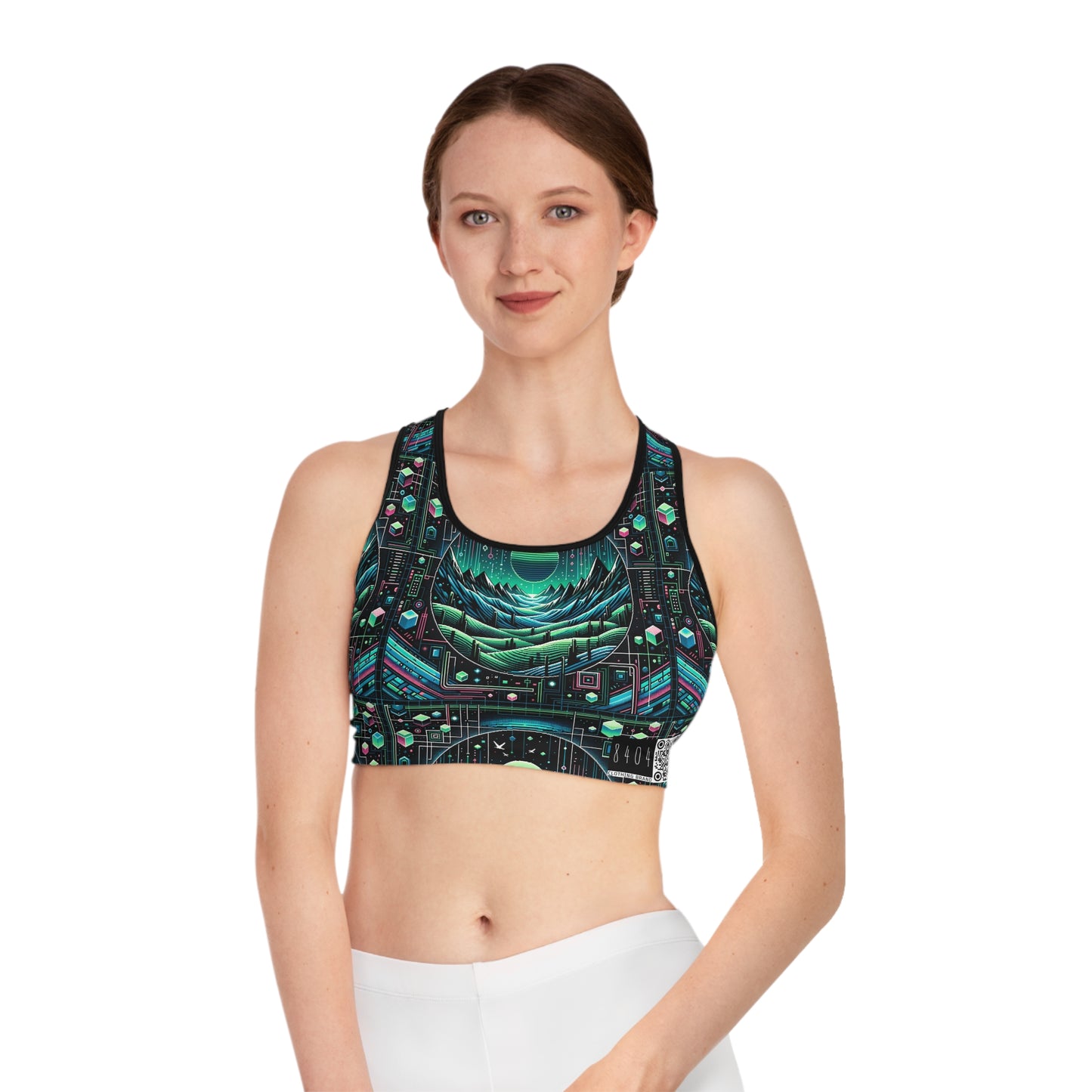 Digital Adventure Graphics Digital Explorer Sports Bra - 8404 Design-59