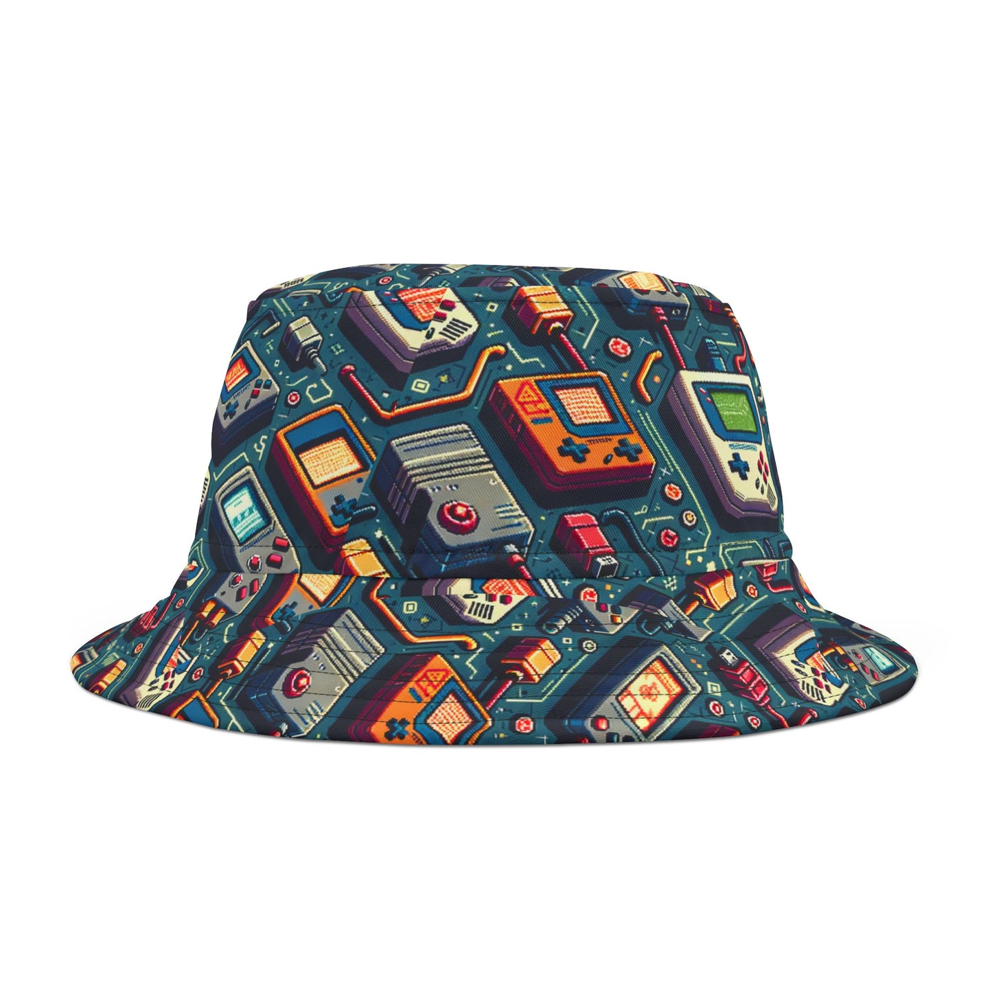 Retro Gaming Revival Nostalgic Tech Bucket Hat - 8404 Design-62