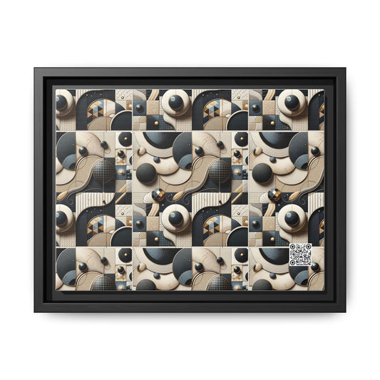 Tech-forward Luxe Streetwear Tech Luxe Fusion Matte Canvas, Framed (multi-color) - 8404 Design-71 A