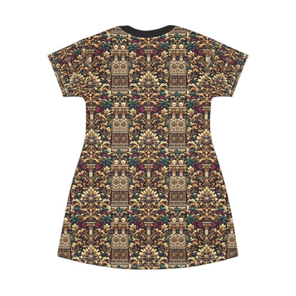 Digital Renaissance Modern Baroque Fusion T-Shirt Dress - 8404 Design-57