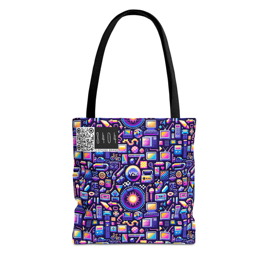 Digital Nostalgia Modern Retro Fusion Tote Bag - 8404 Design-64