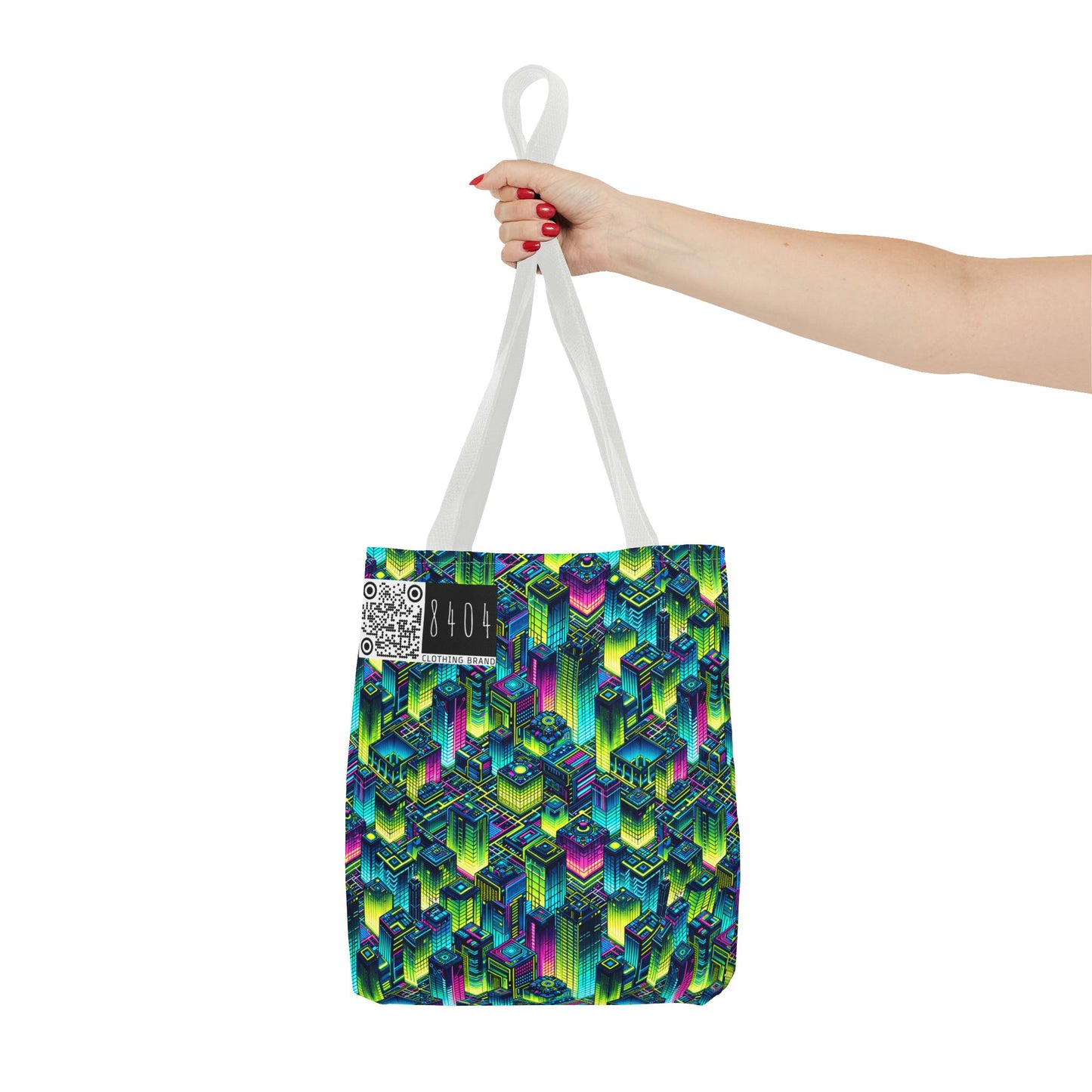 Tech-Infused Neon Tech-Forward Streetwear Tote Bag - 8404 Design-65