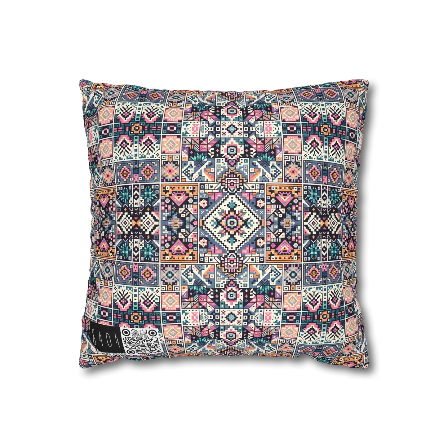 Spun Polyester Square Pillowcase - 8404 Design-02