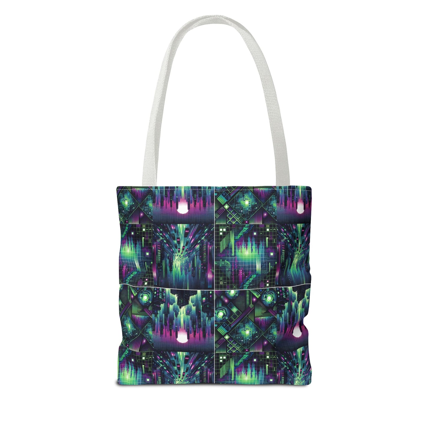 Tech Noir Aesthetics Tech-Forward Urban Dystopia Tote Bag - 8404 Design-54