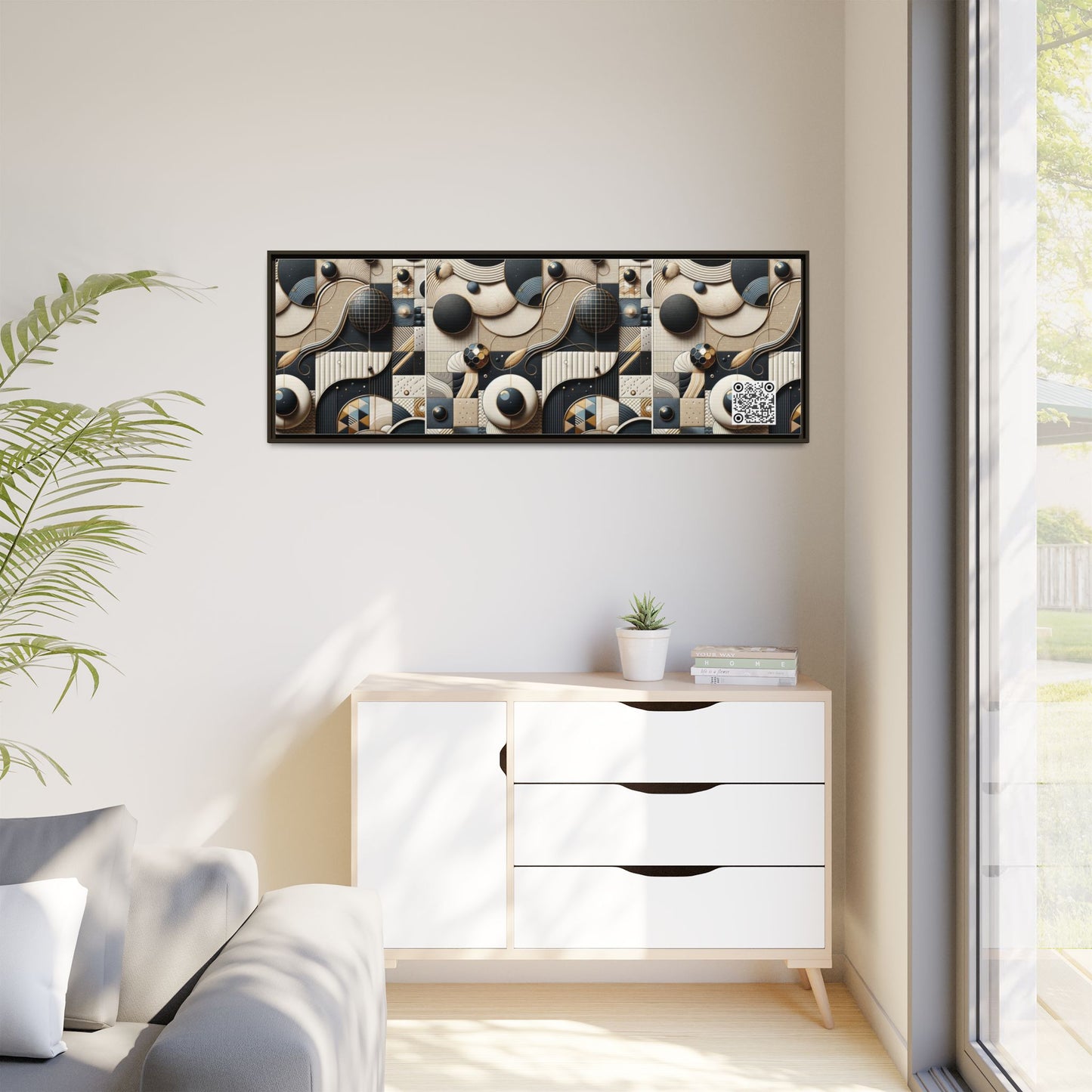 Tech-forward Luxe Streetwear Tech Luxe Fusion Matte Canvas, Framed (multi-color) - 8404 Design-71 B