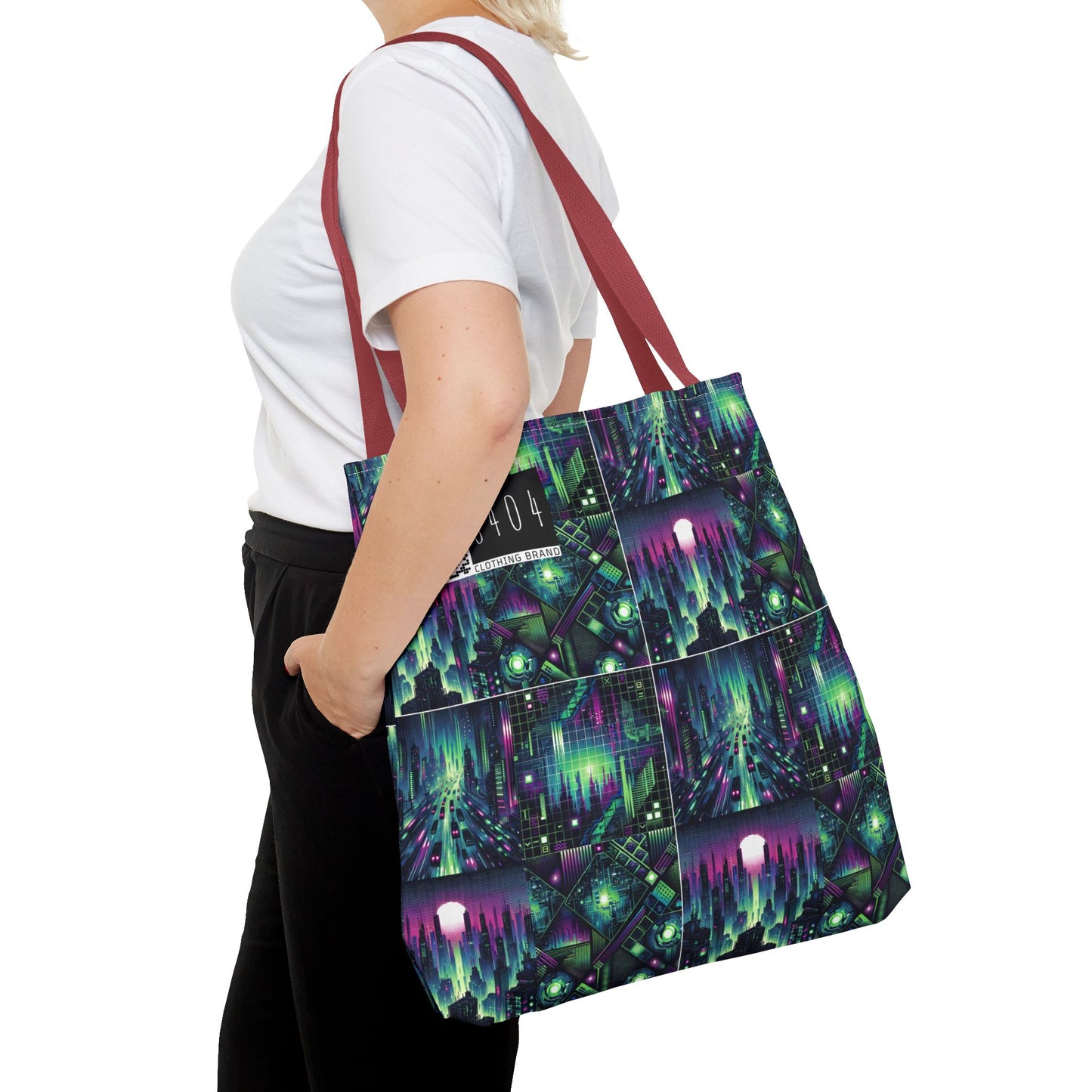 Tech Noir Aesthetics Tech-Forward Urban Dystopia Tote Bag - 8404 Design-54