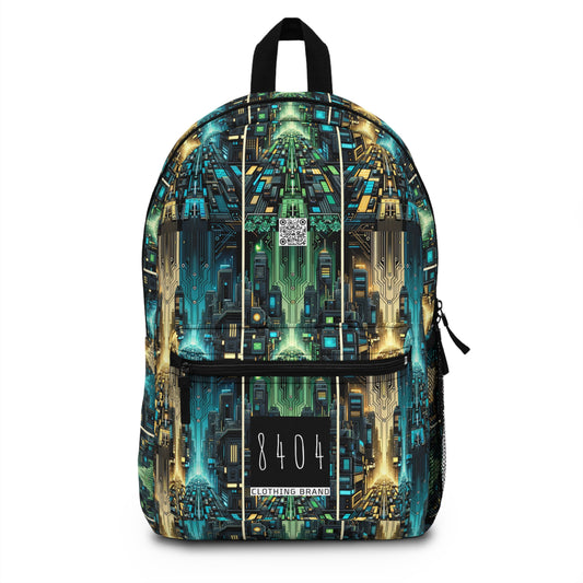 Cyber Punk Graphics Tech-Inspired Cyberpunk Backpack - 8404 Design-67