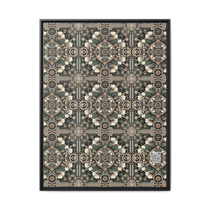 Cyber Garden Party Tech Garden Extravaganza Matte Canvas, Framed (multi-Color) - 8404 Design-66 A