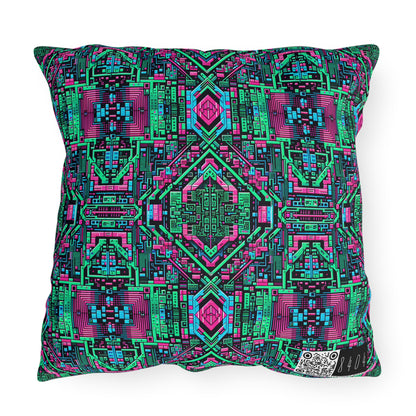 Digital Glitch Vibes Tech-Inspired Streetwear Outdoor Pillow - 8404 Design-71