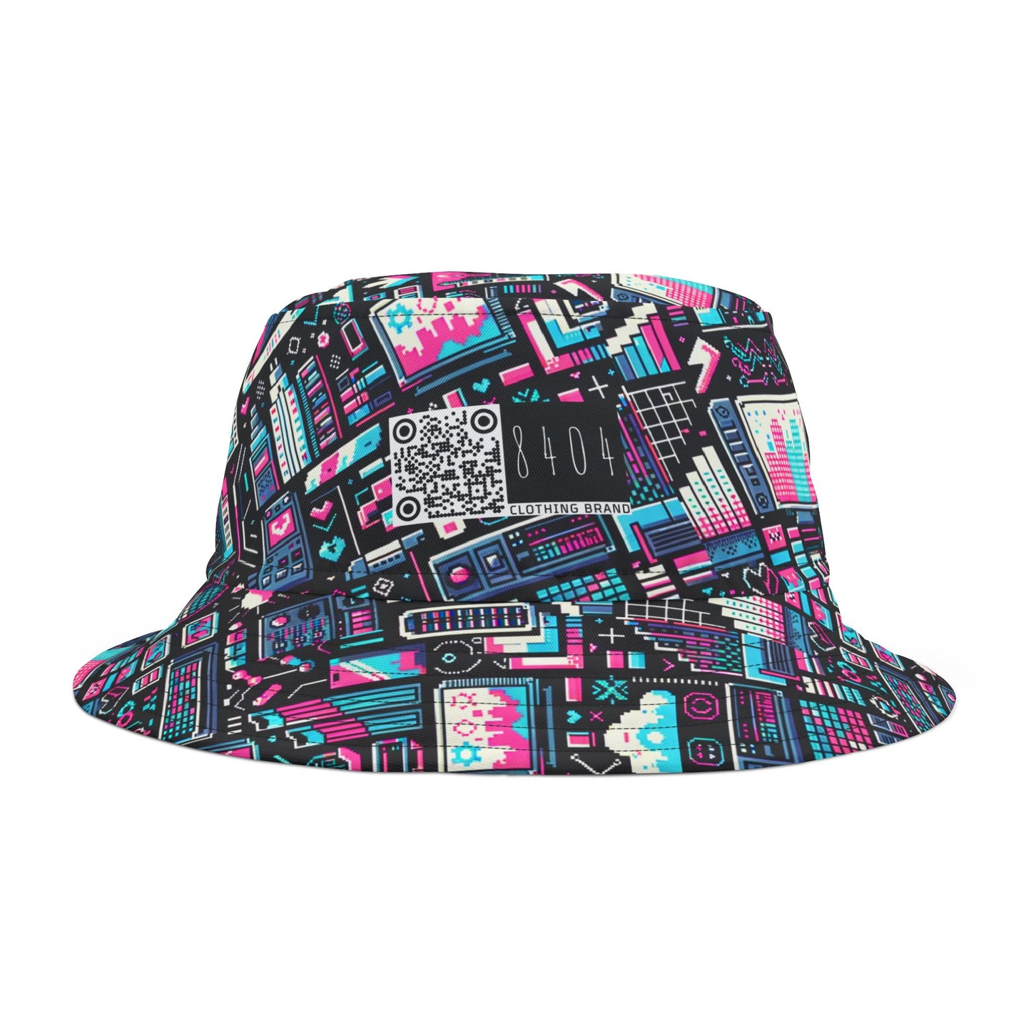 Digital Rebellion Youthful Streetwear with a Rebellious Digital Twist Bucket Hat - 8404 Design-71