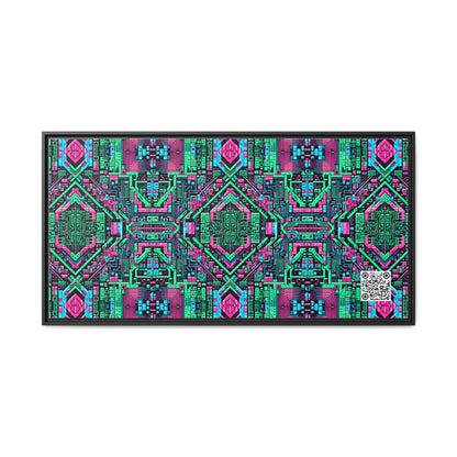 Digital Glitch Vibes Tech-Inspired Streetwear Matte Canvas, Framed (multi-Color) - 8404 Design-71 B