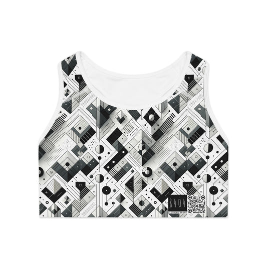Digital Minimalism Minimalist Tech Sports Bra - 8404 Design-69